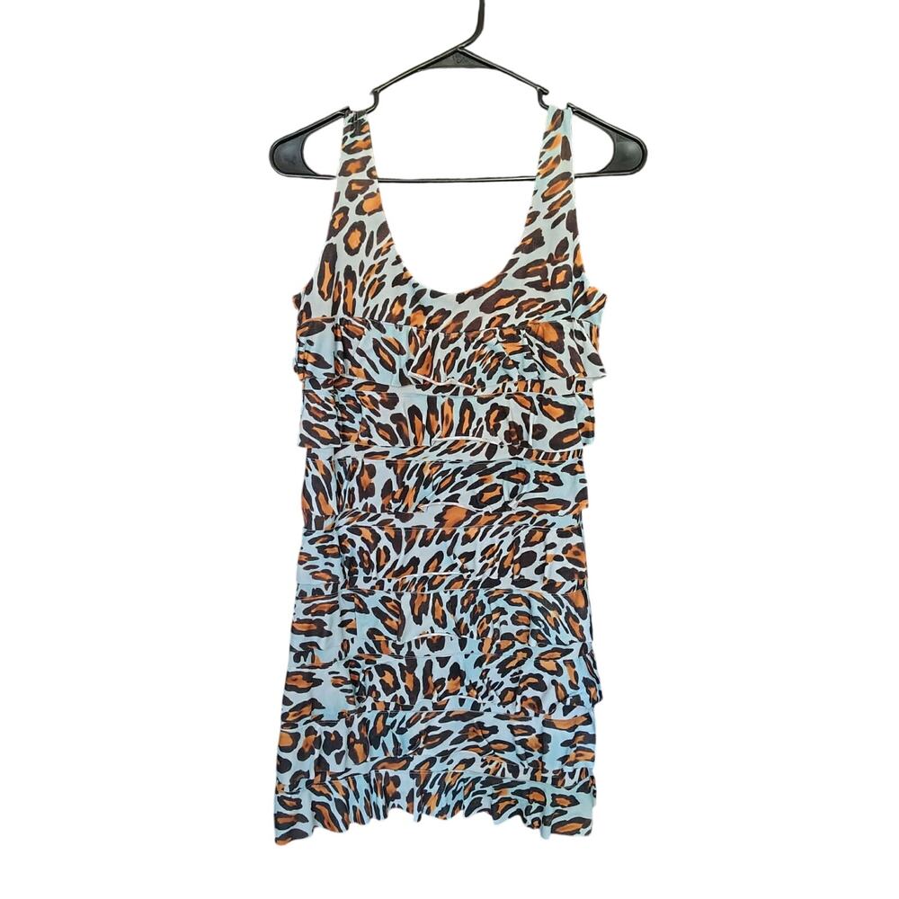 SHIMMY SUMMER ANIMAL PRINT MINI DRESS